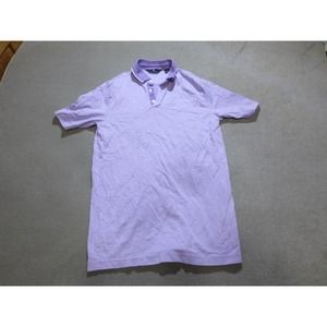 Hart Schaffner Marx Mens Shirt Small Purple Collared Polo Golf Short Sleeve